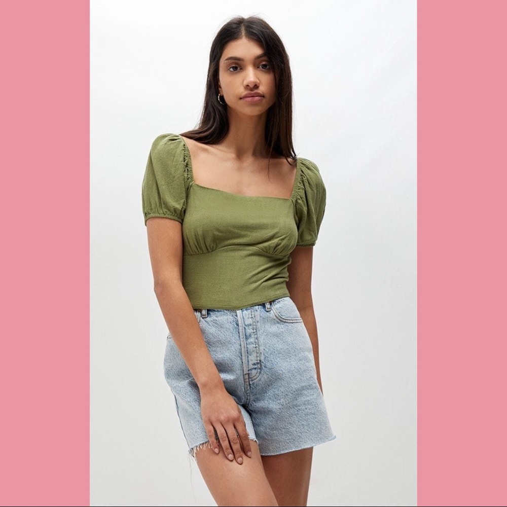 Pacsun LA Hearts Bodice Woven Top